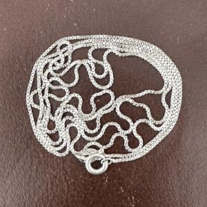 30” Sterling Silver Box Chain Necklace